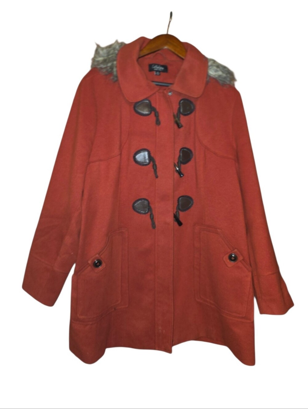 Modcloth Coffee Shop Burnt Orange Peacoat